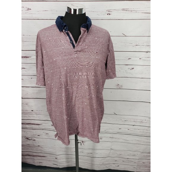 Tommy Hilfiger Polo H Patterned size XL short sleeve Shirt - Picture 7 of 11